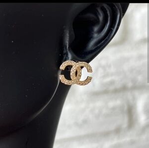 Bling Fashion Initial Earrings 1 Pair Silvertone Or Goldtone New In Package